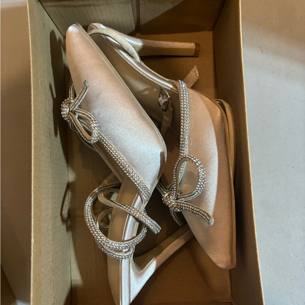 Elegant Satin Heels with ankle strap